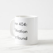 Motivationsfehler - Tech Motion Tasse (Vorderseite Links)