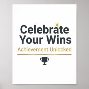 Motivationsgeschenk für den Erfolg Poster