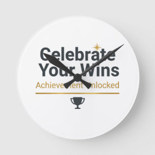 Motivationsgeschenk für den Erfolg Runde Wanduhr