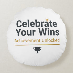 Motivationsgeschenk für den Erfolg Rundes Kissen