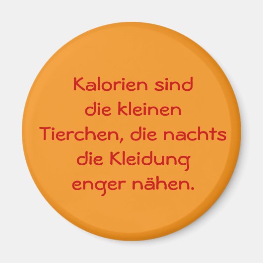 Motivationshilfe zum Abnehmen Magnet (Vorne)