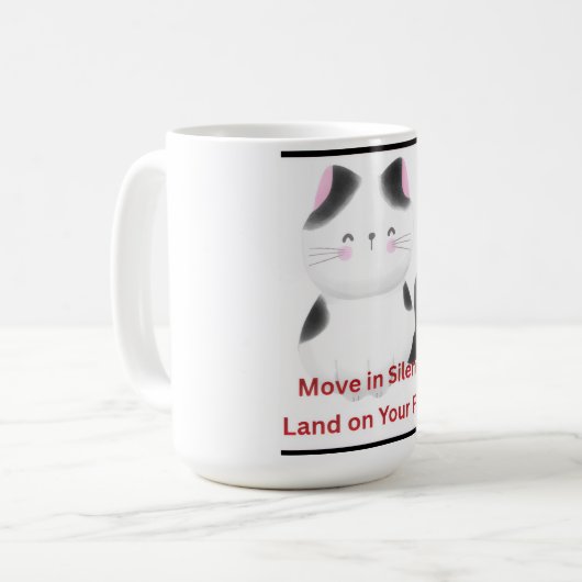 Motivationskatze  kaffeetasse (Vorderseite Links)