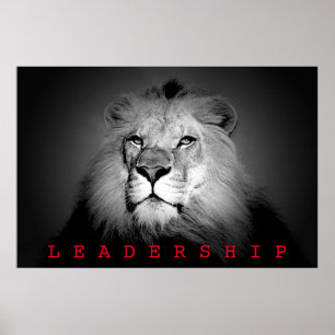 Motivationskönig Löwe Poster