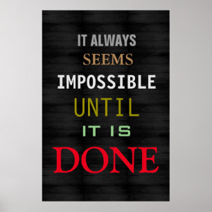 Motivationsmöglichkeitszitat Graues Holz Poster