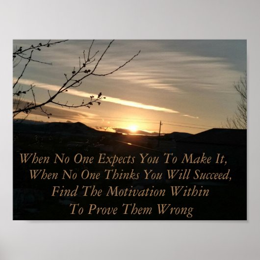 Motivationsplatte Poster (Vorne)