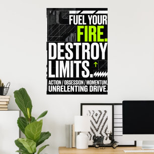 Motivationsposter 'Deinen Brandstoff Entfesseln, G Poster