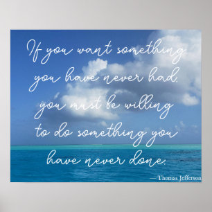 Motivationsposter mit dem Ozean von Bora Bora Poster