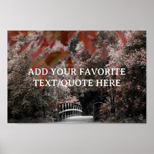 Motivationsposter mit individuellem Text Brücke &  Poster