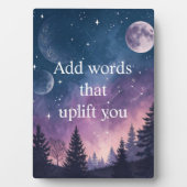 Motivationsposter mit Sternenhimmel Fotoplatte (Vorderseite)