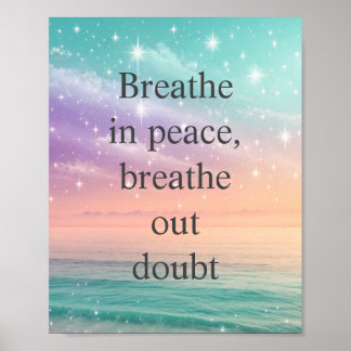 Motivationsposter mit Sternenhimmel Poster