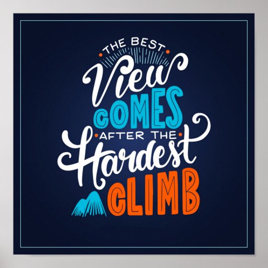 Motivationsposter mit Zitat Poster (Vorne)