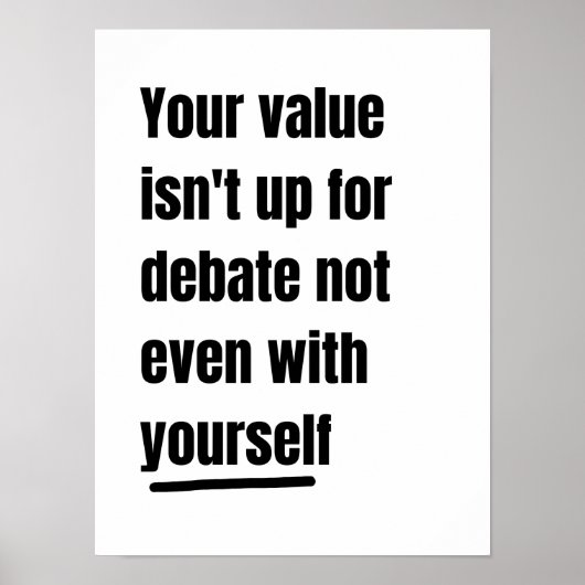 Motivationsposter mit Zitat Poster (Vorne)
