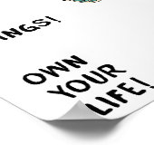 Motivationsposter „Steh auf, tu was“ Poster (Ecke)