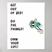 Motivationsposter „Steh auf, tu was“ Poster (Vorne)