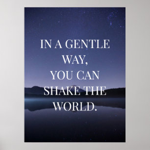 Motivationsposter verändert die Welt Poster