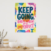 Motivationsposter 'Weiter machen' | Inspiration Poster (Küche)