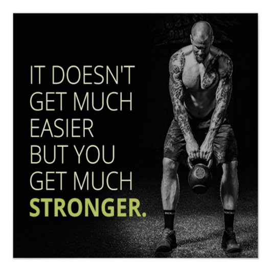 Motivationsposter 'You Get Much Stronger' Poster (Vorderseite)