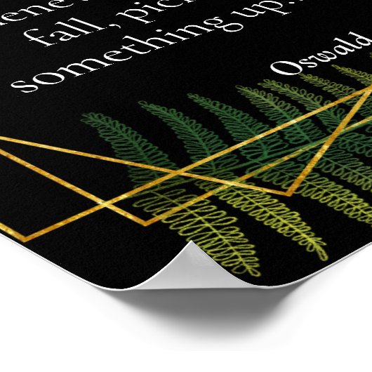 Motivationssatz für Klassenzimmer oder Büroposter Poster (Ecke)