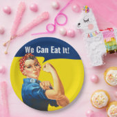 Motivationsspass "Rosie the Riveter" "We Can EAT i Pappteller (Party)