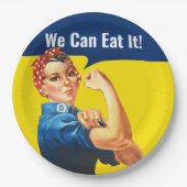 Motivationsspass "Rosie the Riveter" "We Can EAT i Pappteller (Vorderseite)