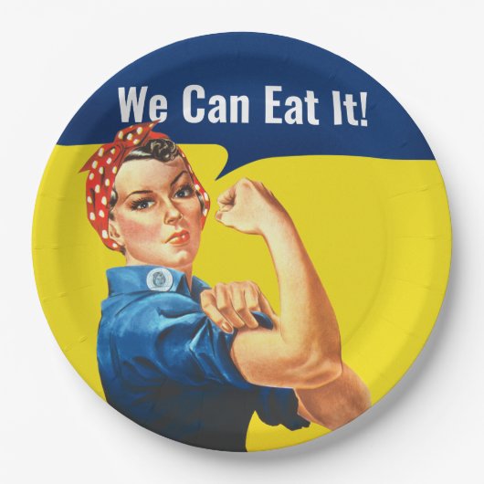 Motivationsspass "Rosie the Riveter" "We Can EAT i Pappteller (Vorderseite)
