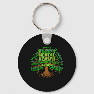 Motivationsunterstützung Green Tree Mental Health Schlüsselanhänger