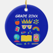 Motivationsziffer "Die coole Regel des lassend" Keramik Ornament (Hinten)