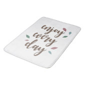 Motivationsziffer inspirierend Text Badematte (Schrägansicht)