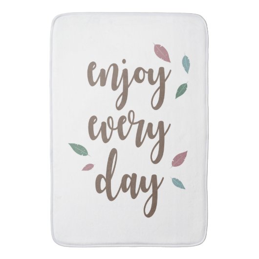 Motivationsziffer inspirierend Text Badematte (Vorderseite Vertikal)