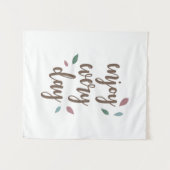 Motivationsziffer Kalligrafie Wandteppich (Vorderseite (Horizontal))