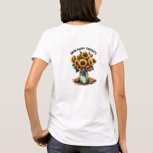 Motivationsziffern wachsen glückliche Gedanken flo T-Shirt (Rückseite)