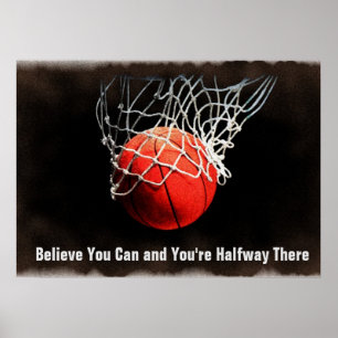 Motivationszitat Basketball Poster