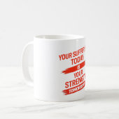 Motivationszitat-Design Kaffeetasse (Vorderseite Links)