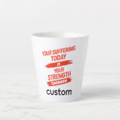 Motivationszitat-Design Milchtasse (Vorderseite)