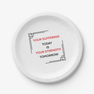 Motivationszitat-Design Pappteller