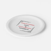 Motivationszitat-Design Pappteller (Schrägansicht)