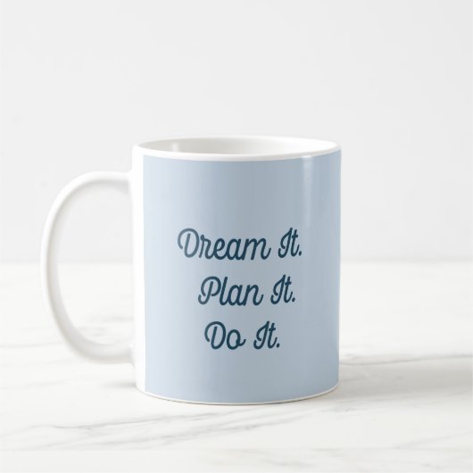 Motivationszitat Kaffeetasse (Links)