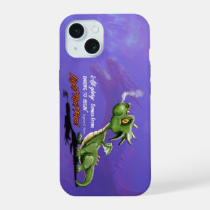 Motivationszitat mit Drachenfeuer. Große Farbe! iPhone 15 Hülle