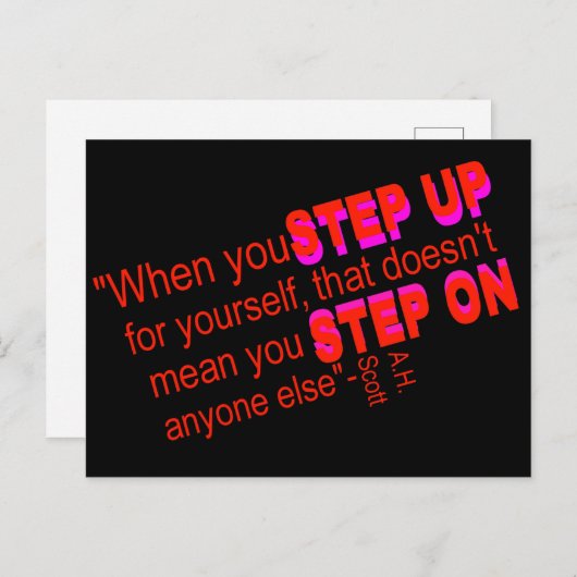 Motivator, Vorwärtsdenker Postkarte (Vorne/Hinten)