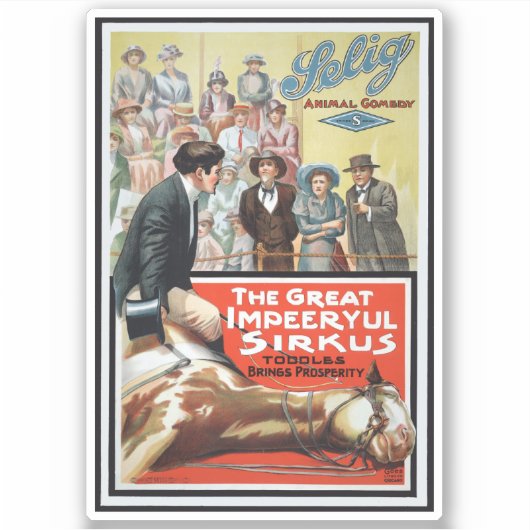 Motivbild für den großen, unverschämten Sirkus Aufkleber (Vorderseite)