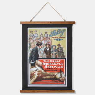 Motivbild für den großen, unverschämten Sirkus Wandteppich Mit Holzrahmen