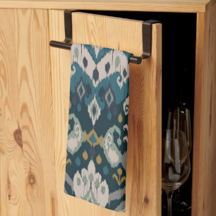 Motive Afrikanischer Boho-Paisley Blumen-Ikat-Must Geschirrtuch