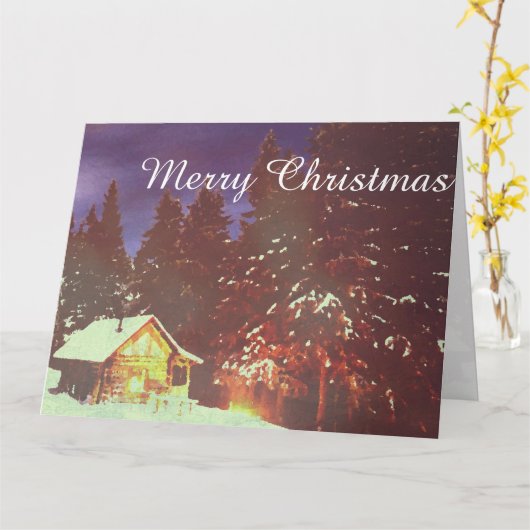 Motive for Christmas winters wonderland Karte (Gelbe Blume)