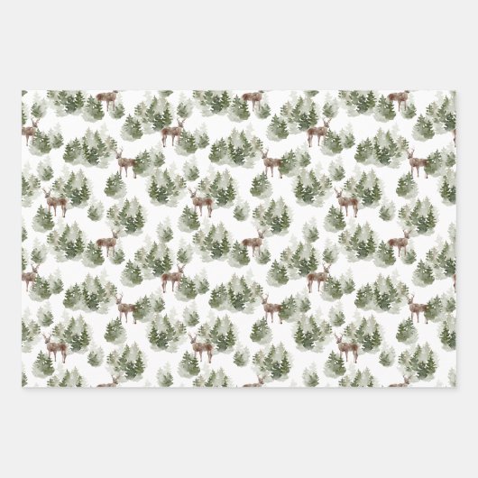 Motive für die Waldwasserfarbe Geschenkpapier Set (Vorderseite 3)