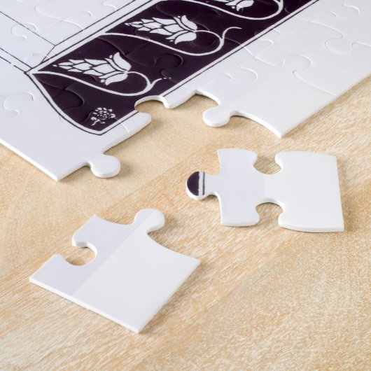 Motiventwurf, vermutlich von "Le Morte d'Arthur", Puzzle (Seite)