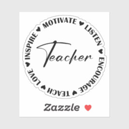 motivieren hören zu lehren Liebe Sticker