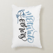 Motivieren Sie andere Blue Accent Throw Kissen (Vorderseite(Vertikal))