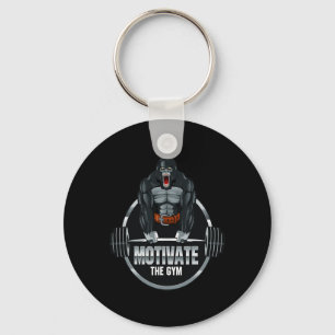 Motivieren Sie die Gym Gorilla Beast Workout Bodyb Schlüsselanhänger