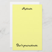 Motivieren Sie. Zögern Sie nicht Briefpapier (Vorne/Hinten)