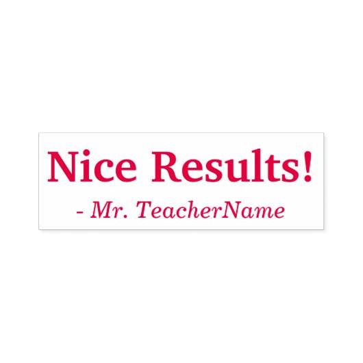 Motivieren von "Nice results!" + Name des benutzer Permastempel (Design)